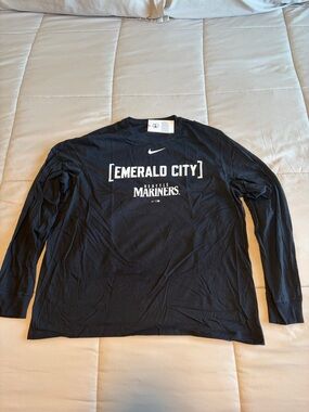 Nike Black Long-Sleeve 'Emerald City' Seattle Mariners Tee